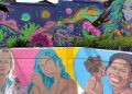 Metro de Medellín hizo entrega simbólica de dos murales en el corredor de Ayacucho pintados por mujeres